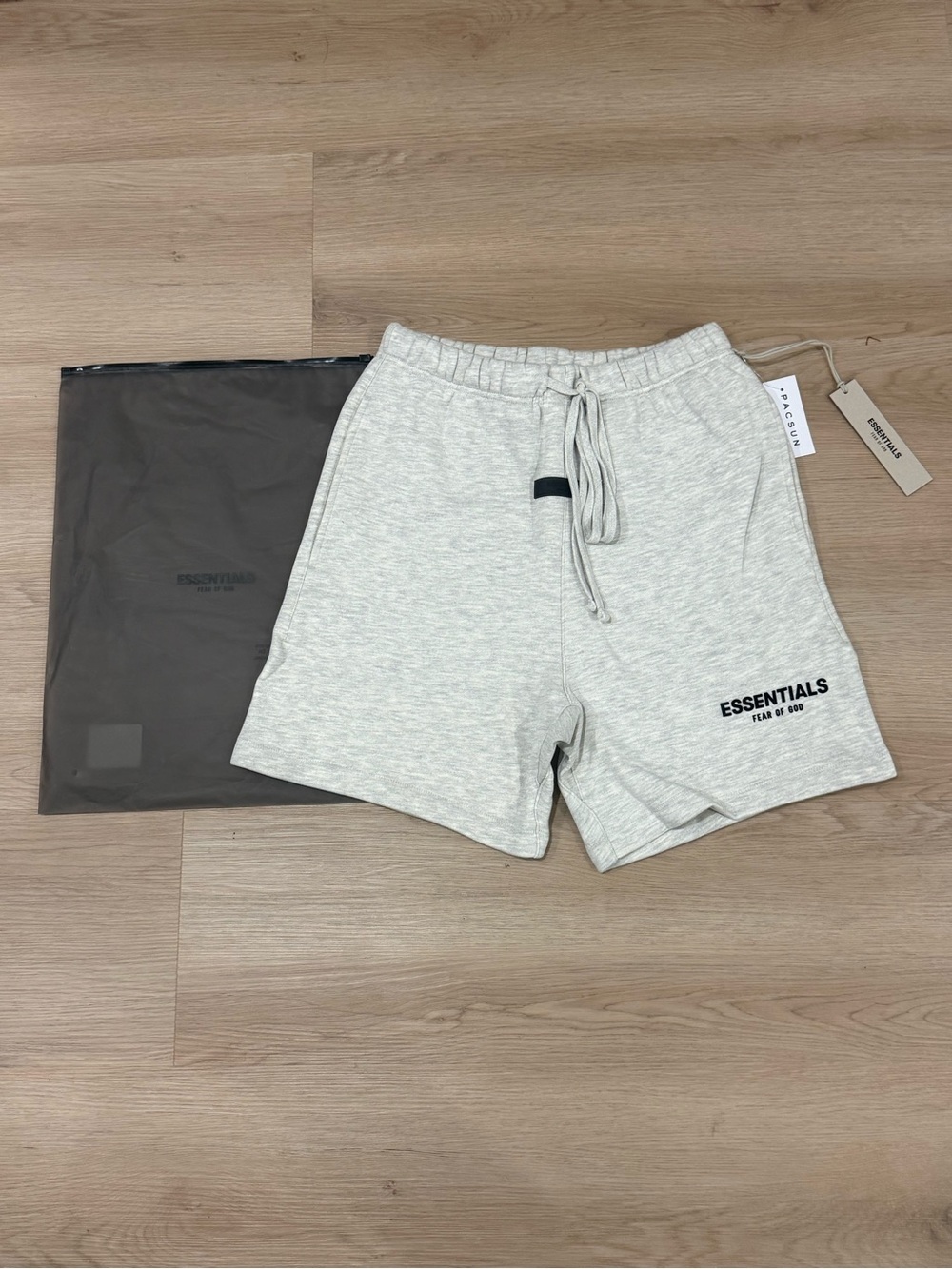 Fear of God Essentials Light Oatmeal Shorts